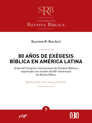cover image of 80 años de exégesis bíblica en América Latina